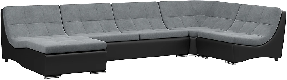 Модульный диван из экокожи Монреаль-2 Плюш Графит