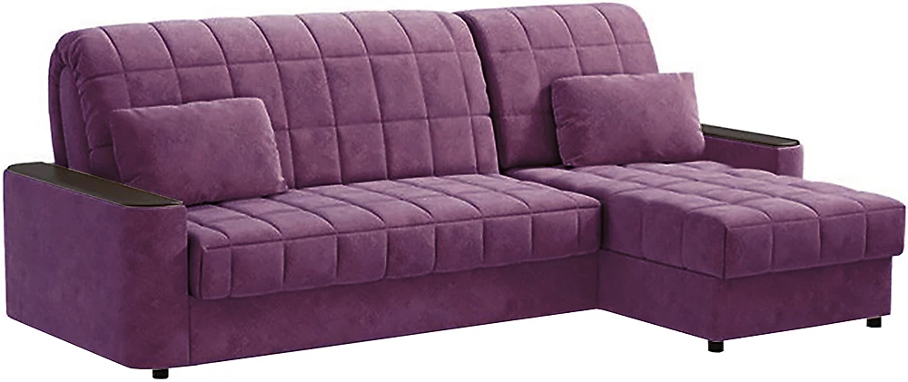 Односпальный угловой диван Даллас Плюш Фиолет