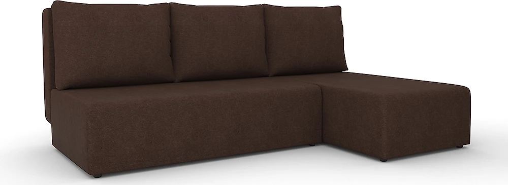 Угловой диван без подлокотников Сеул Браун