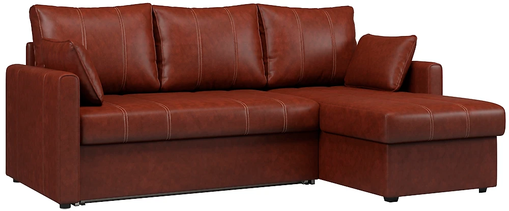 Мини угловой диван Риммини Дизайн 2 кожаный