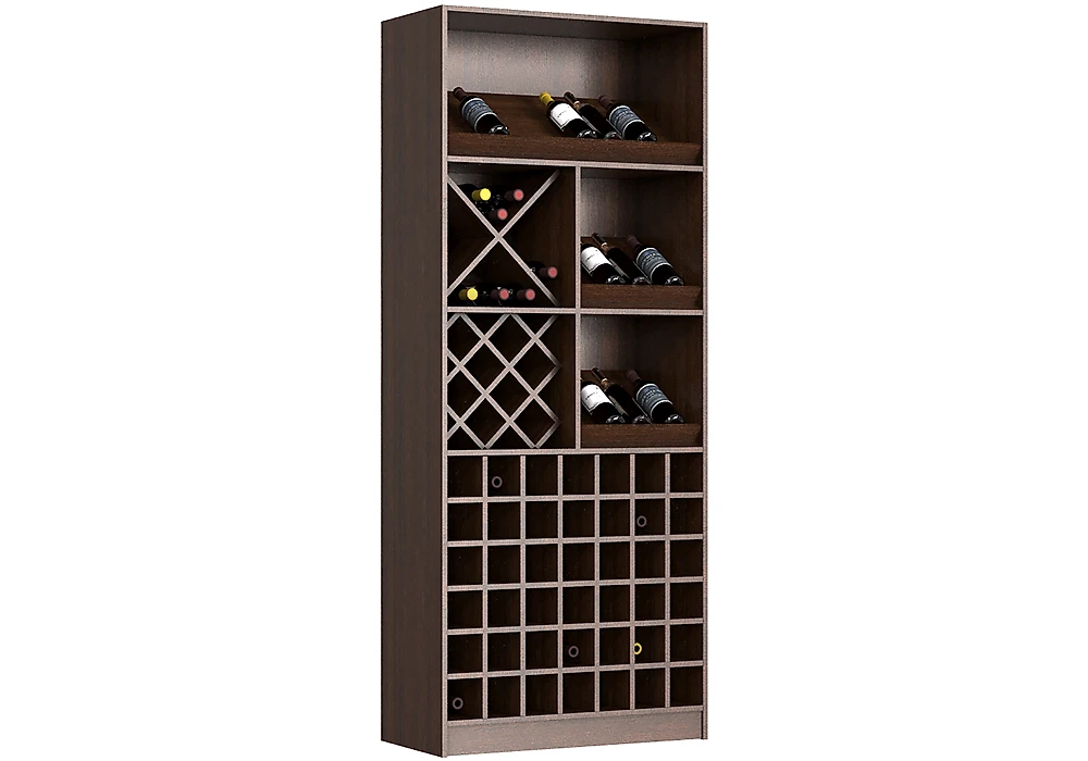 Распашной шкаф 90 см Дионис-3 винный