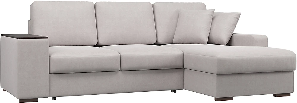 Угловой диван с независимым пружинным блоком Уильям Плюш Крем