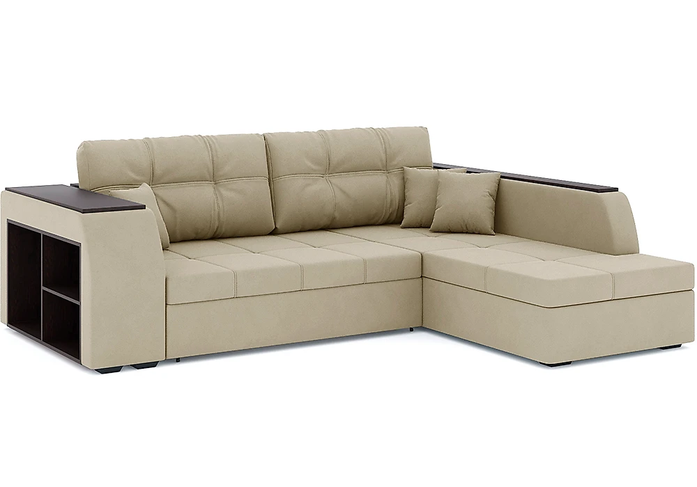 Угловой диван с подушками Брюссель Плюш Дизайн 12