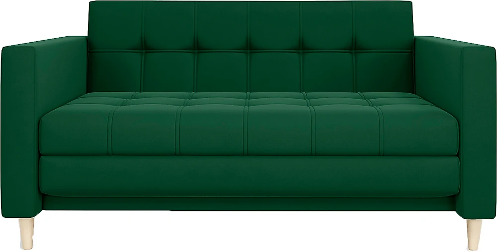 Зелёный диван аккордеон Квадро Плюш Дизайн-10