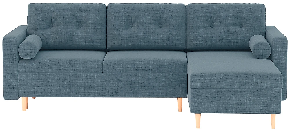 Угловой диван с независимым пружинным блоком Белфаст Кантри Блю