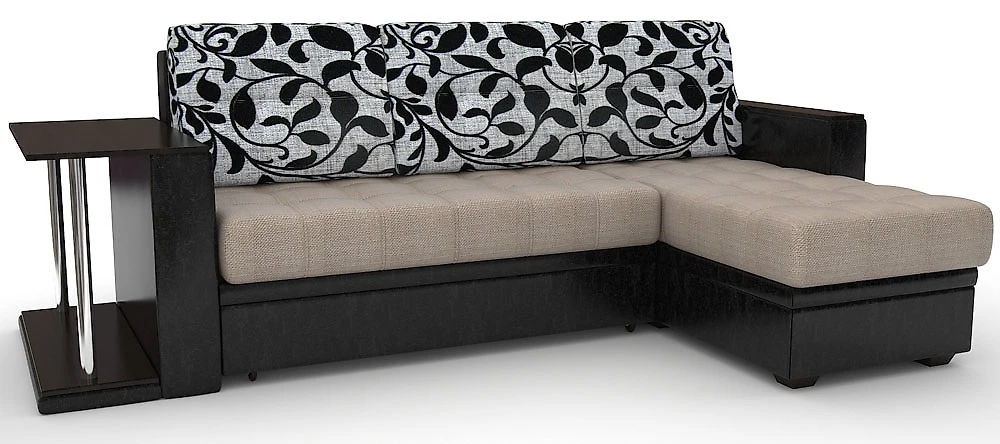 Угловой диван с подушками Атланта-Эконом Сан Флауэрс со столиком