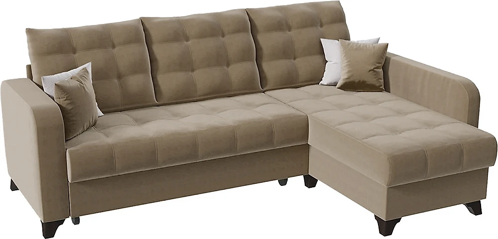 Угловой диван с независимым пружинным блоком Беллано (Белла) Шоколад