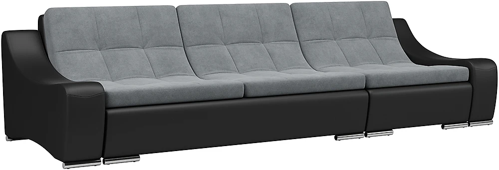 Прямой модульный диван Монреаль-9 Плюш Графит