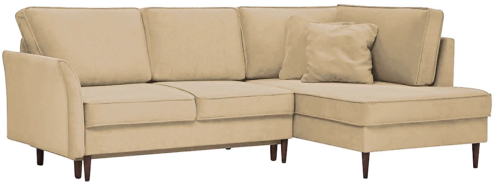 Угловой диван в скандинавском стиле Джулия Софт Беж