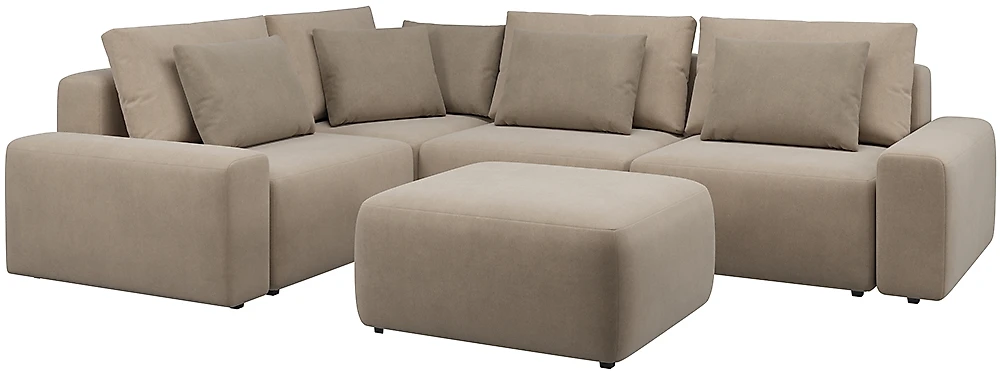Модульный диван для гостиной Гунер-1 Плюш Мокко