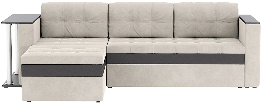 Угловой диван для дачи Атланта Кантри Беж со столиком