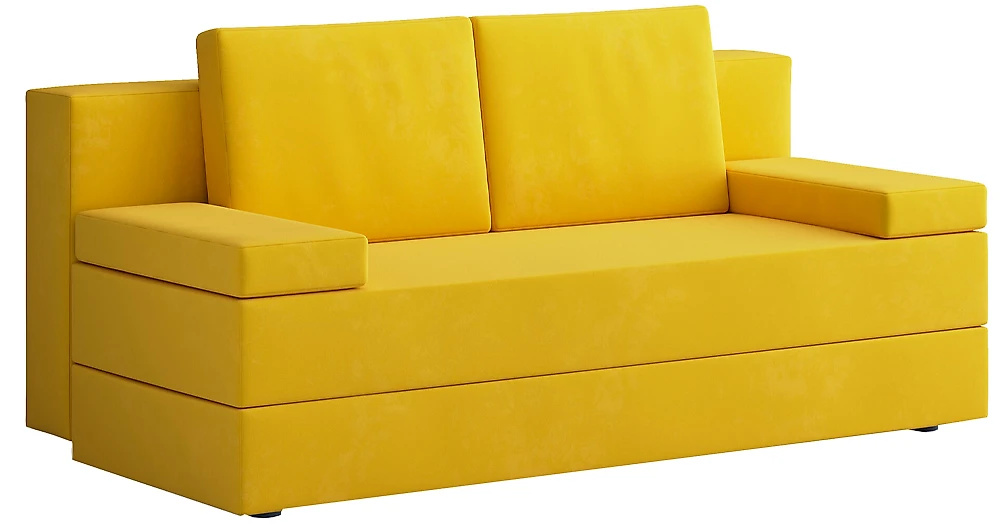 Жёлтый прямой диван Аура-2 Еллоу