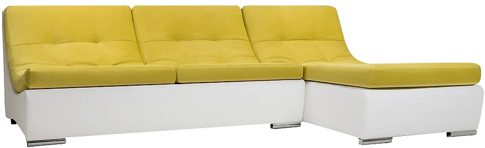 Низкий модульный диван Монреаль-1 Плюш Yellow