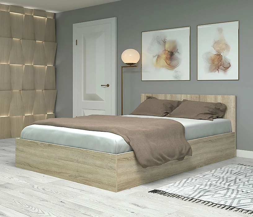 Двуспальная кровать 140х200 см Фреш КРФР-3-ПМ-1400 Дизайн-2