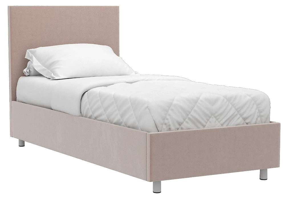 Кровать в современном стиле Белла 90х200 с ламелями Плюш Стоун