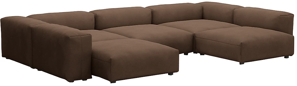 Тканевый угловой диван Фиджи-П Браун