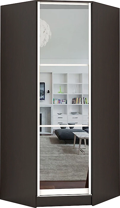 Шкаф для одежды с зеркалом Версаль У-1Я с зеркалом Венге Дизайн-2