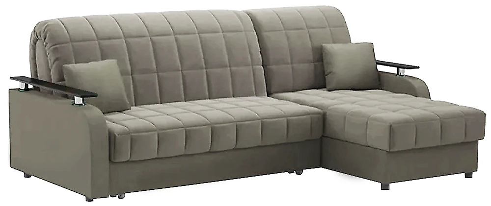 Угловой диван на металлическом каркасе Карина Плюш Лайт