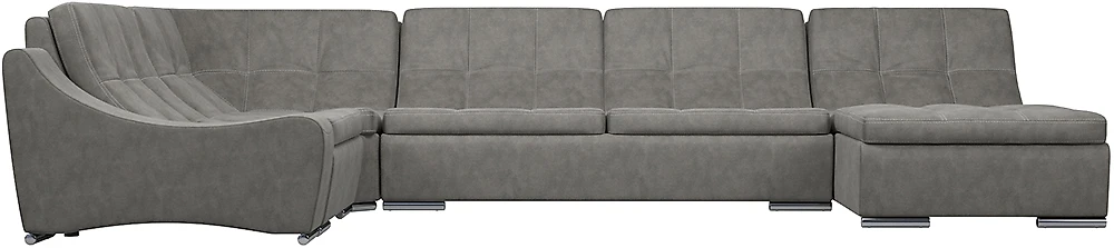 Модульный диван с оттоманкой  Монреаль-3 Замша Grey