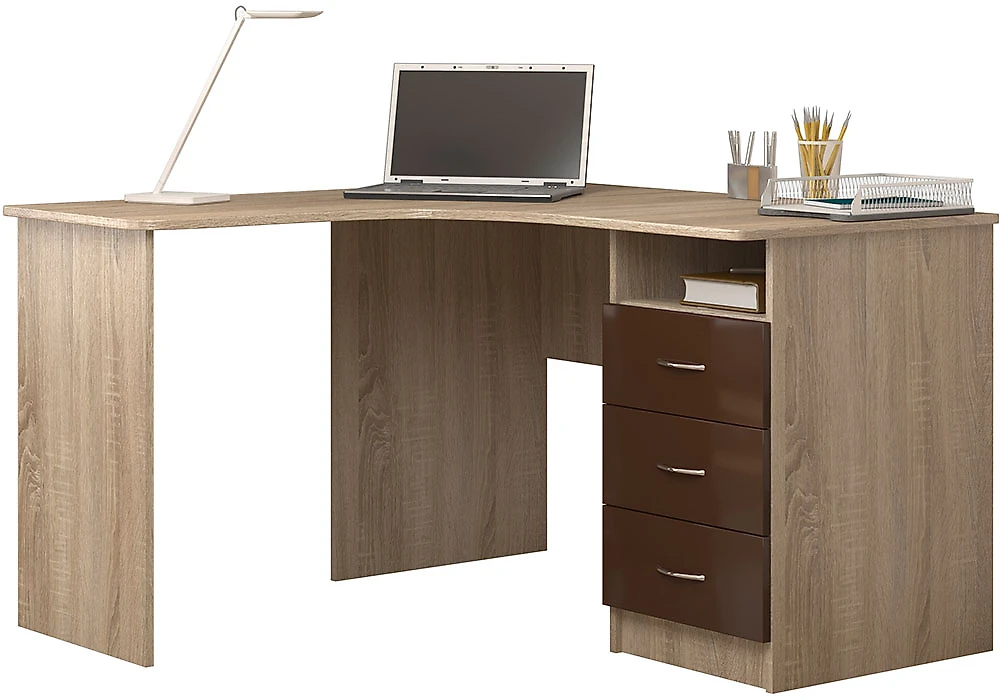 Письменные столы с тумбой СПУ-2 МДФ Дизайн-2