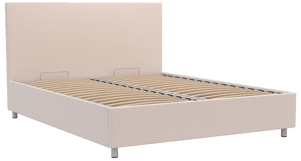 Односпальная кровать с подъёмным механизмом Белла 160х200 с бельевым ящиком Плюш Милк