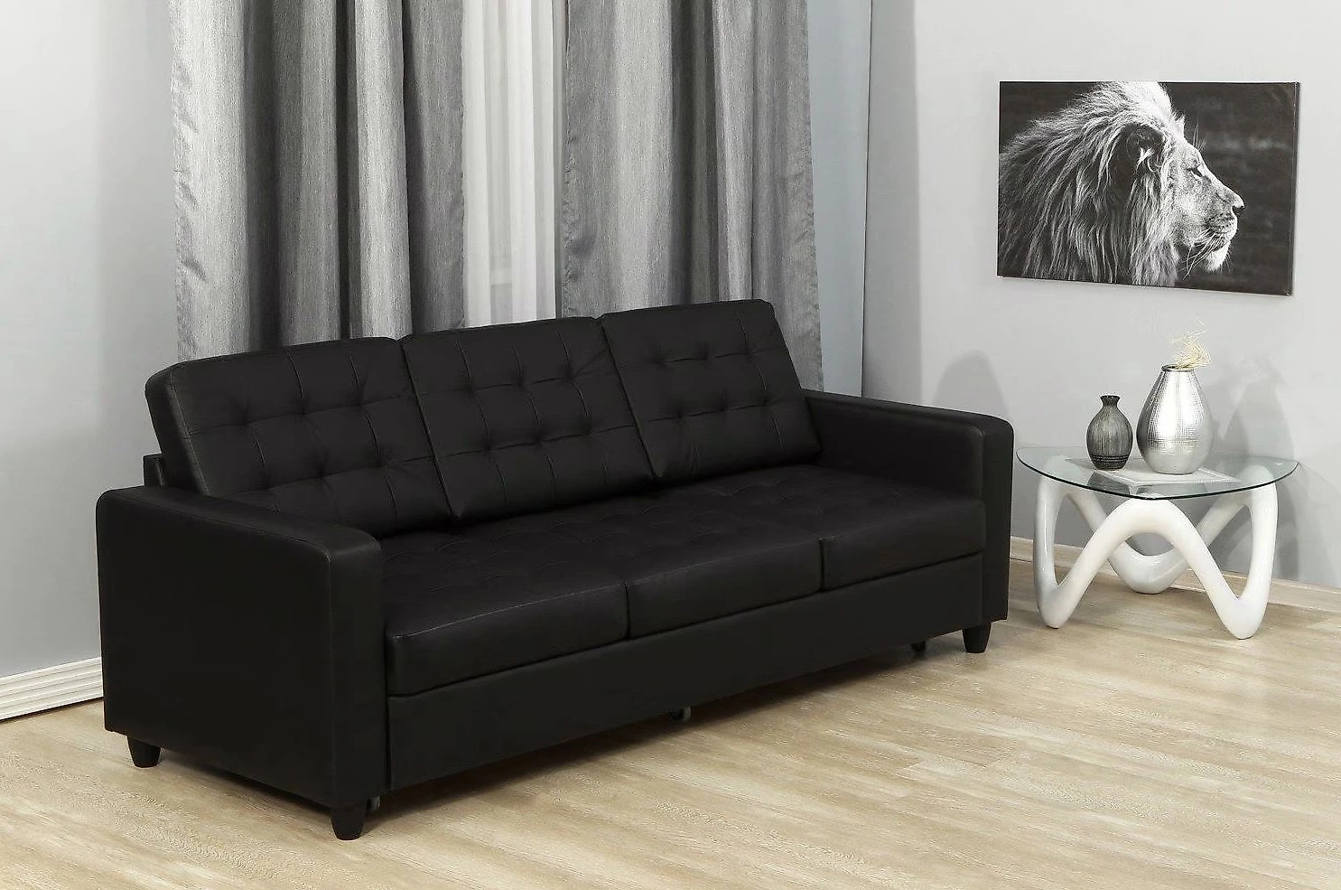 Маленький кожаный диван кожаный Камелот Дизайн 2