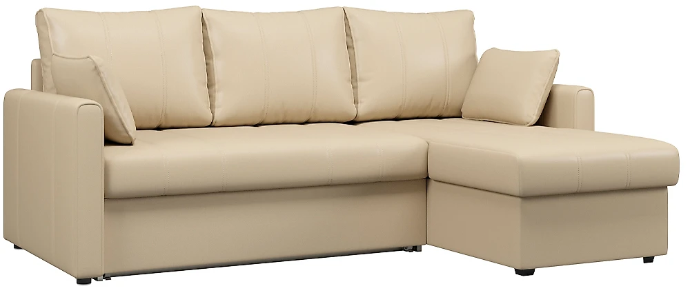 Бежевый диван Риммини Дизайн 4 кожаный