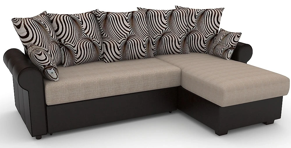 Угловой диван в классическом стиле Рейн-эконом Изи Браун