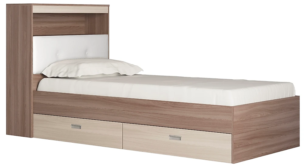 Двуспальная кровать эконом Виктория-3-90 Дизайн-3