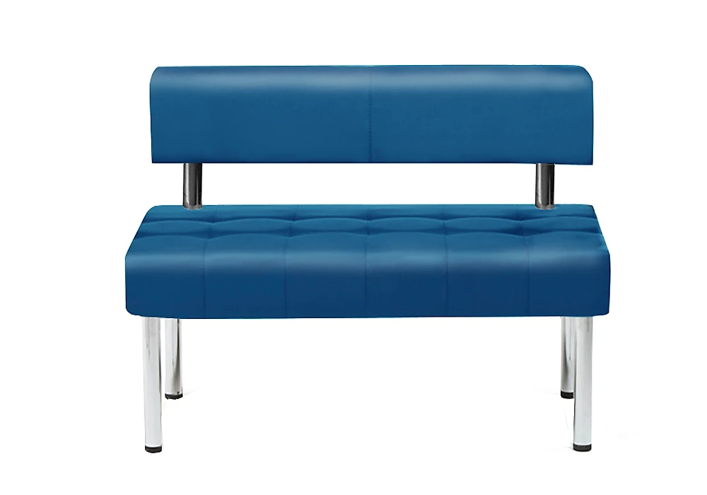 Водоустойчивый диван Бизнес 122х78 Синий без подлокотников