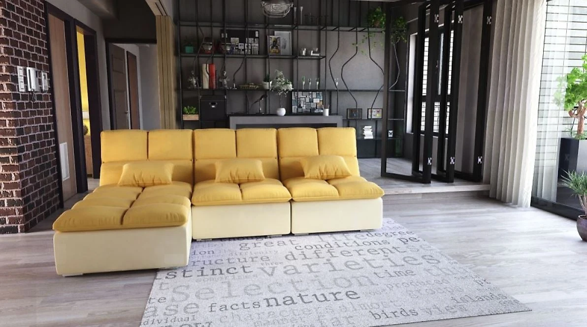 Модульный диван для школы Ривьера Yellow