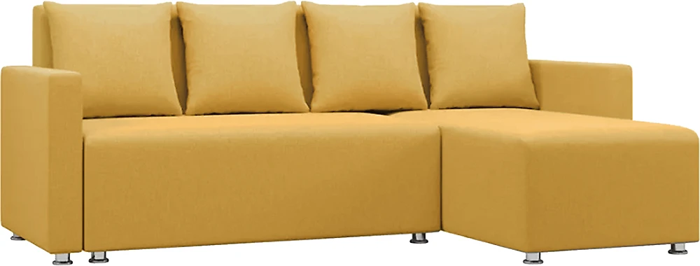 диван желтого цвета Каир с подлокотниками Дизайн 4