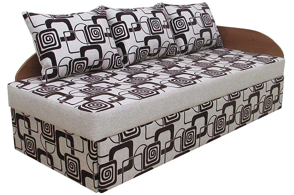 Прямой диван серого цвета Шик-2