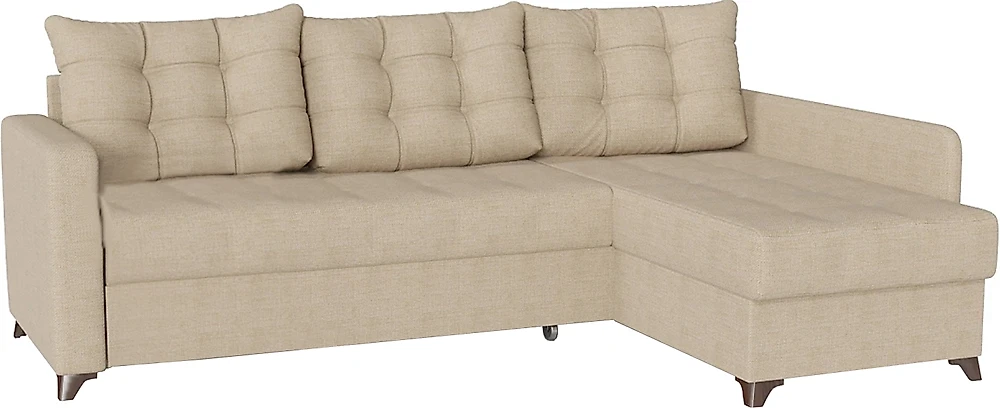 Угловой диван с независимым пружинным блоком Беллано (Белла) Кантри Беж