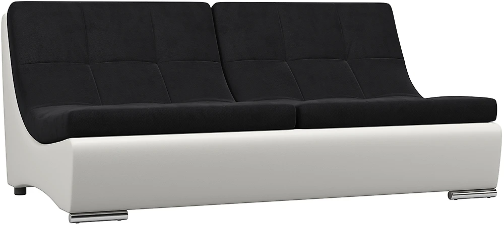 Прямой кожаный диван Монреаль Нуар