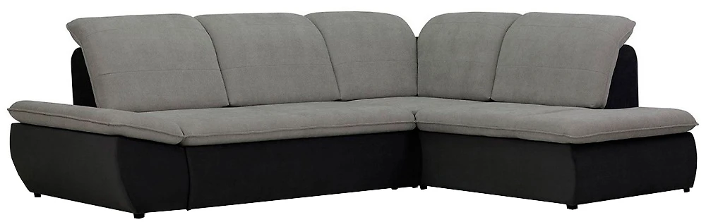 Угловой диван с подушками Дискавери Плюш Графит