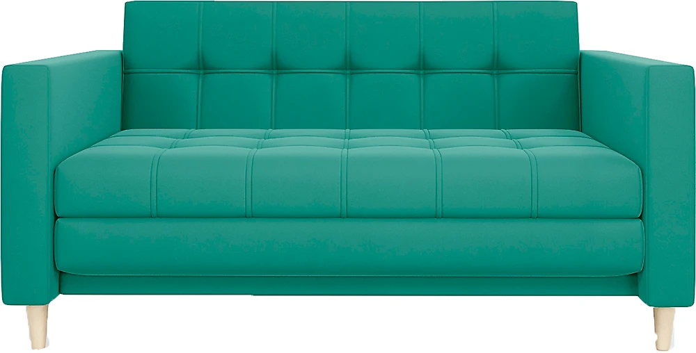 Зелёный диван аккордеон Квадро Плюш Дизайн-15