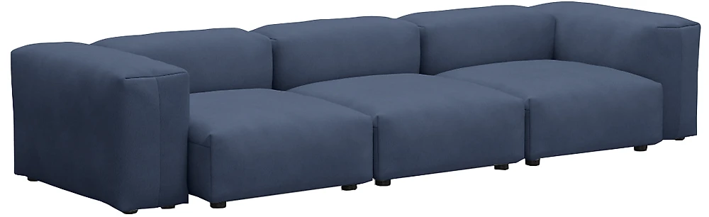 Синий модульный диван Фиджи-3 Блу