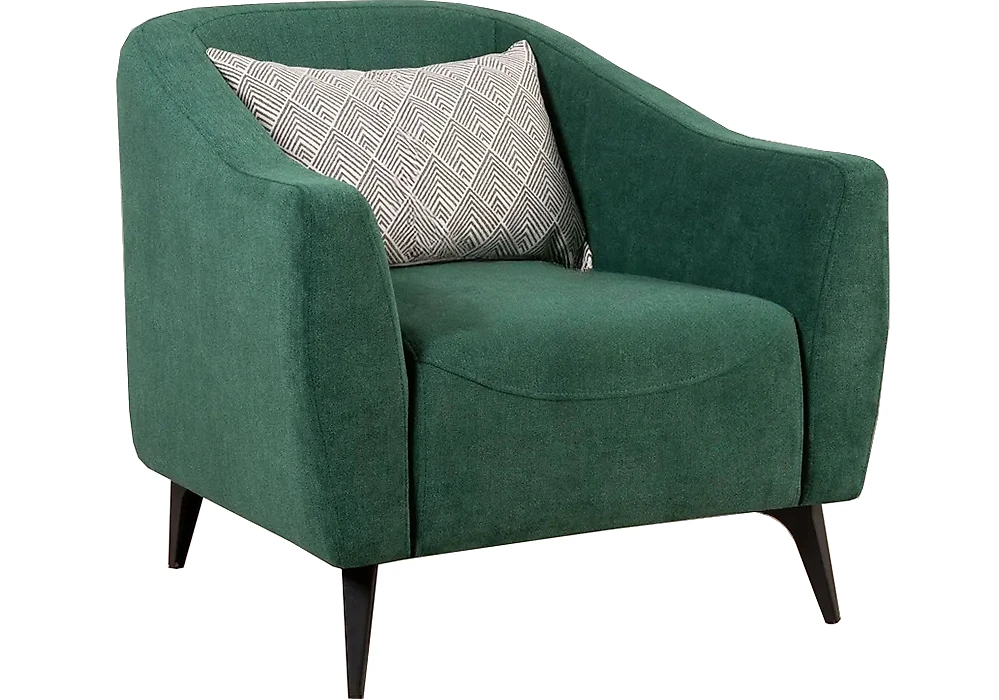 Зелёное кресло Боне Дизайн 3