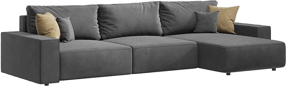 Модульный диван с механизмом еврокнижка King (Сиэтл) Плюш Грей