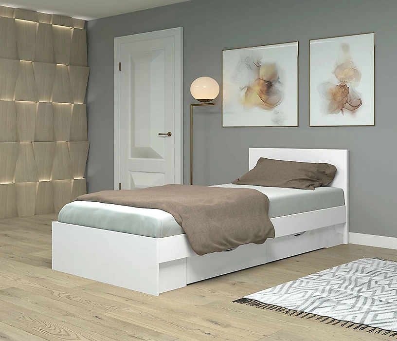 Кровать со спинкой Фреш КРФР-1-Я 900 Дизайн-1