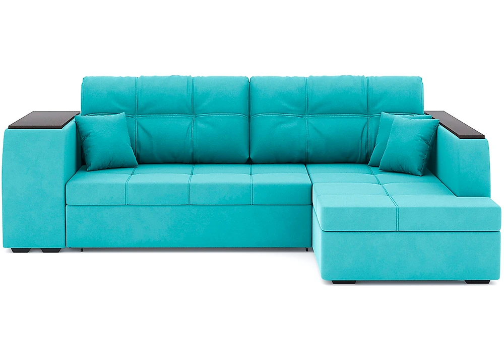 Угловой диван с подушками Брюссель Плюш Дизайн 1