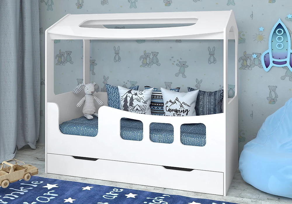 Маленькая детская кровать Звездочка-2-1600