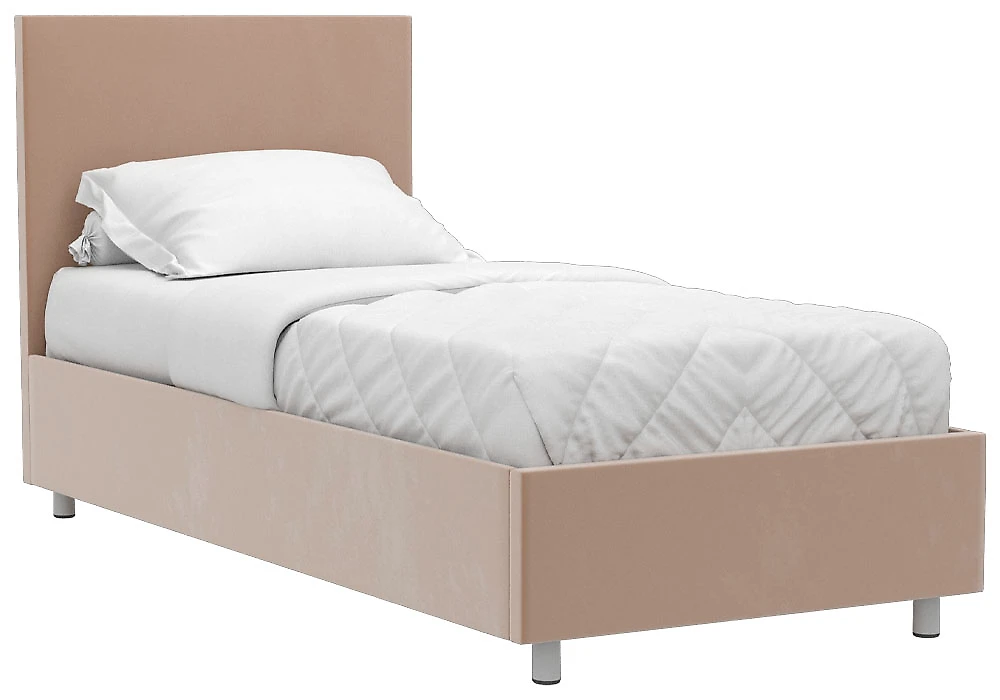 Кровать в современном стиле Белла 90х200 с ламелями Плюш Бейдж
