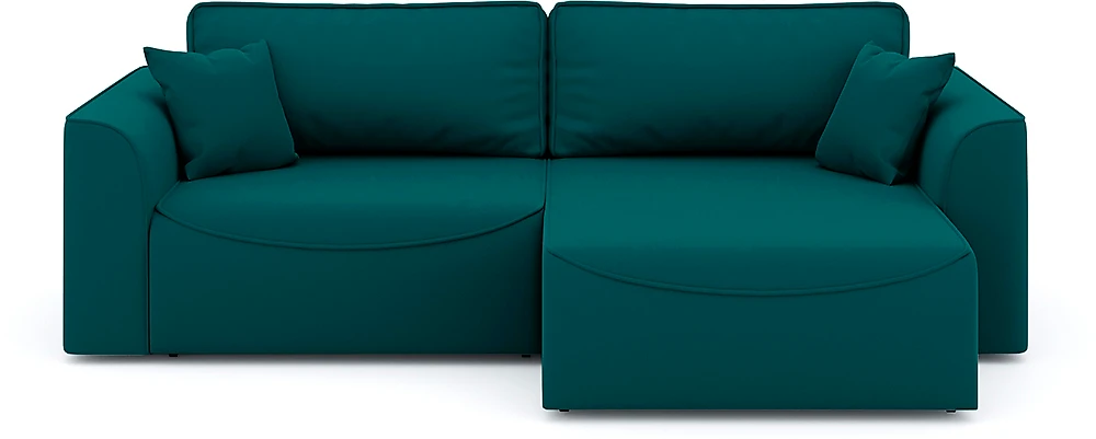 Угловой диван изумрудный Рафаэль Плюш Дизайн-10