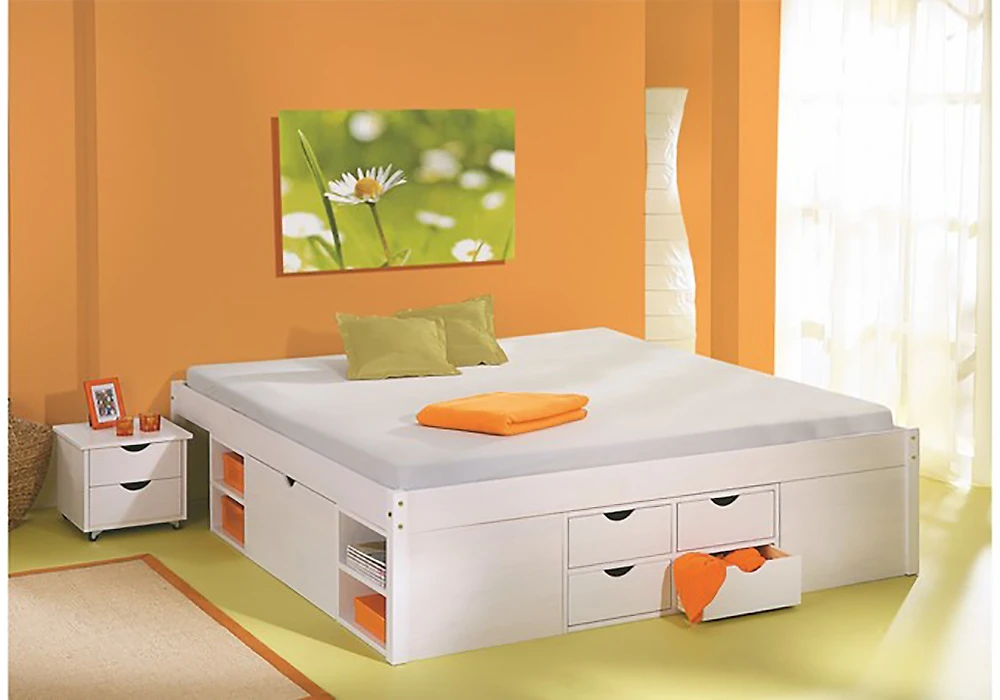 Односпальная кровать Хай-тек Ева-5 с тумбой