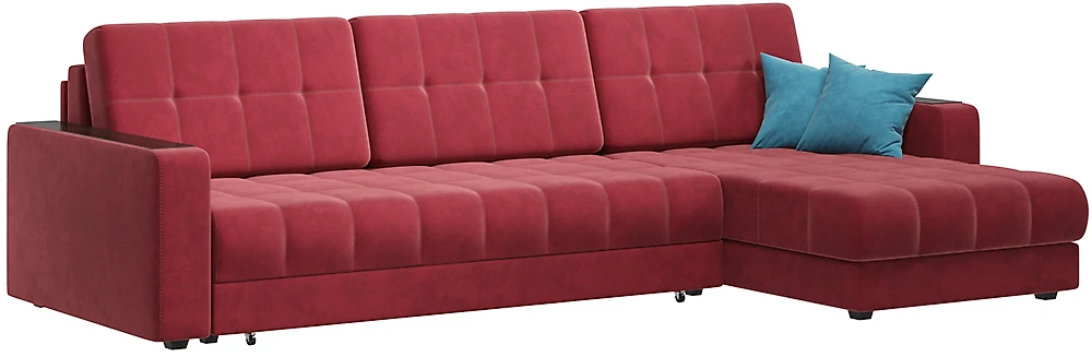 Угловой диван с независимым пружинным блоком Босс (Boss) Max Ред