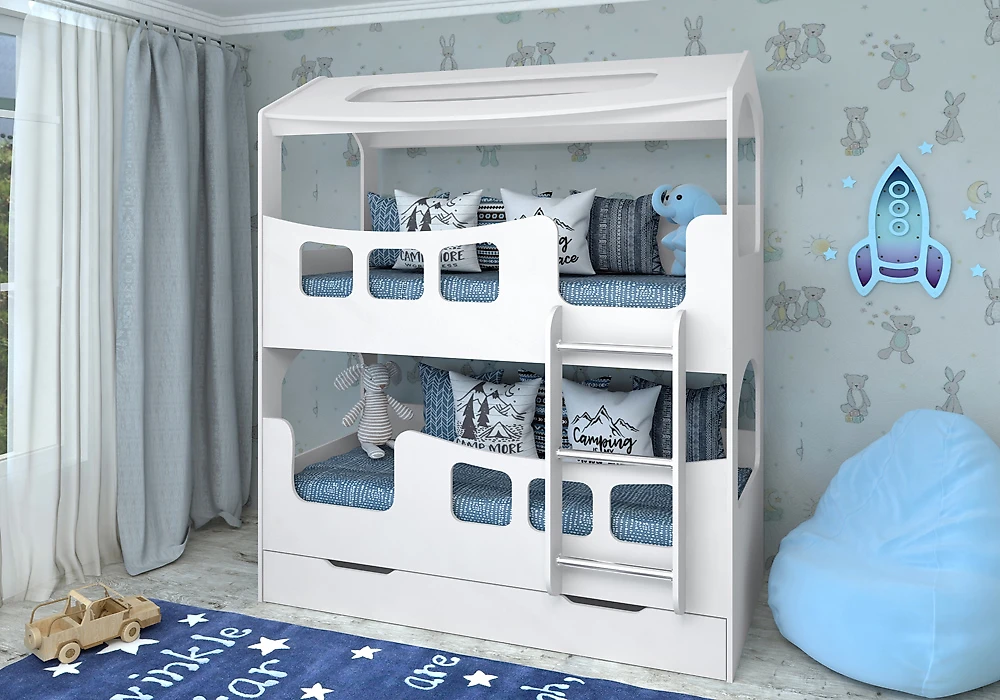 двухтажная кровать для детей Звездочка-1-1600 двухъярусная