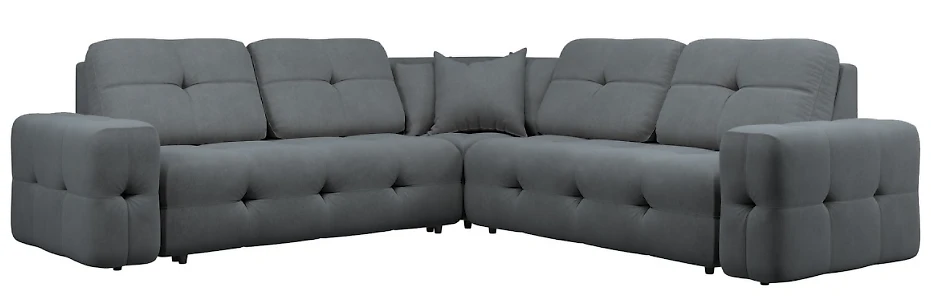 Угловой диван для офиса Спилберг-1 Плюш Графит