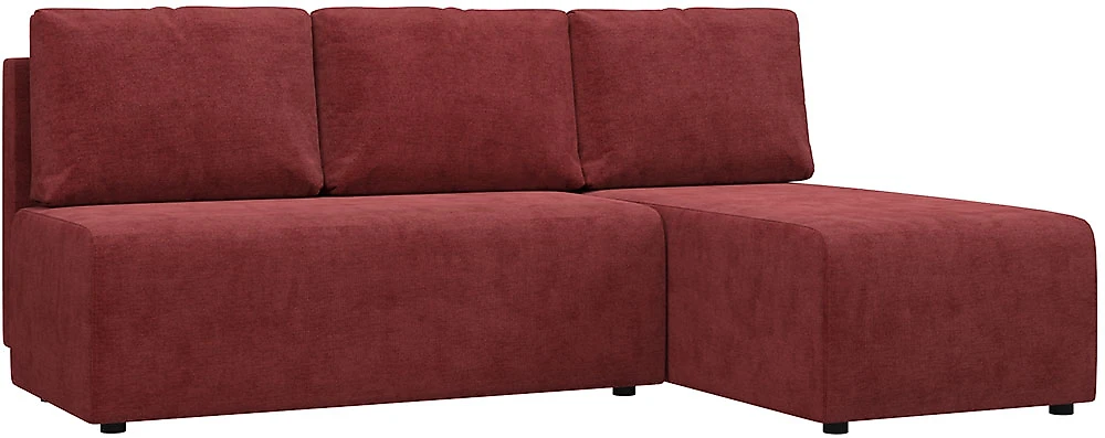 Угловой диван без подлокотников Сеул Плюш Ред